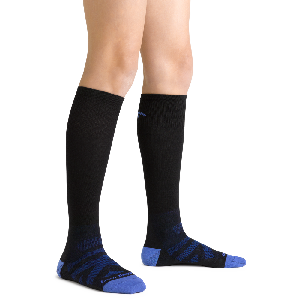 RFL Jr. Kids' Snowboard and Ski Socks in Black on foot