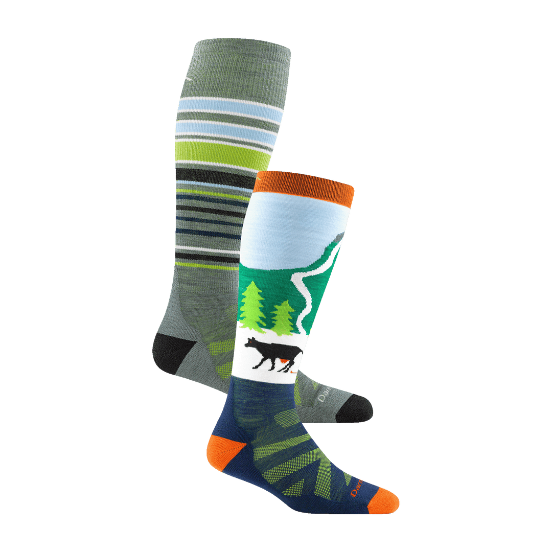 Bundle image of 3804 sock in Green and 8017 sock in Seafoam