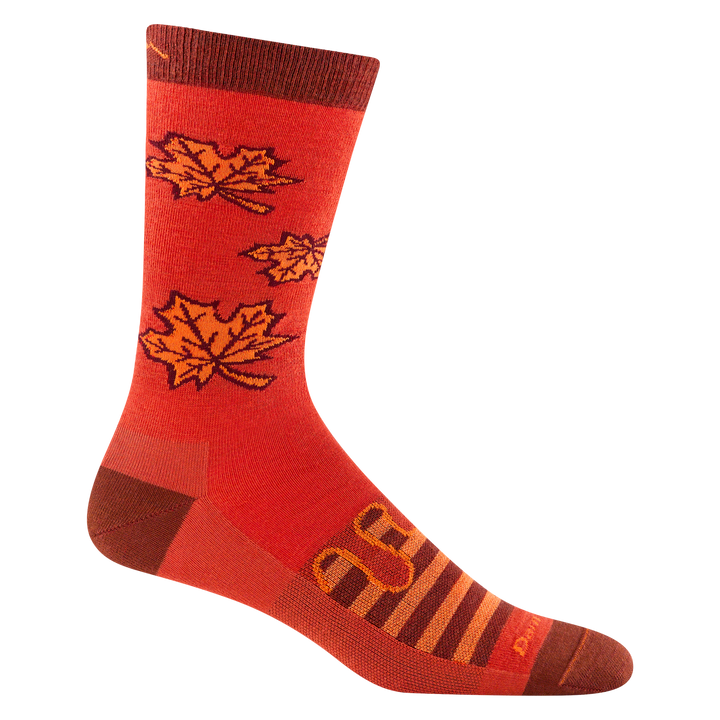 4088 sweet as syrup in color tomato, stripe Top of the foot and maple leaves on the ankle
