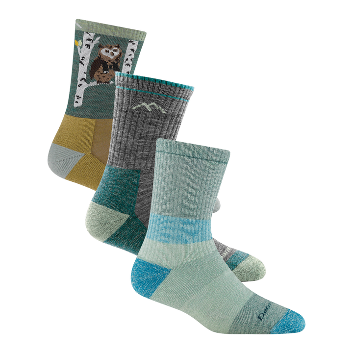 Bundle of 3 socks 5001 Owl Green, 1903 slate and 5011 Reed
