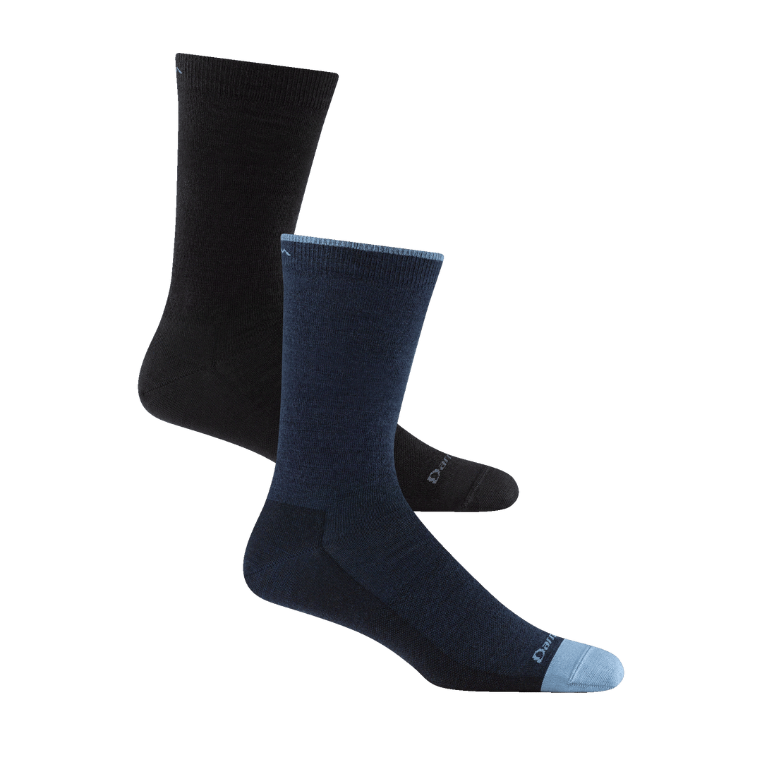 Bundle Image of 2 pairs of the solid basic crew in Black/eclipsevapor