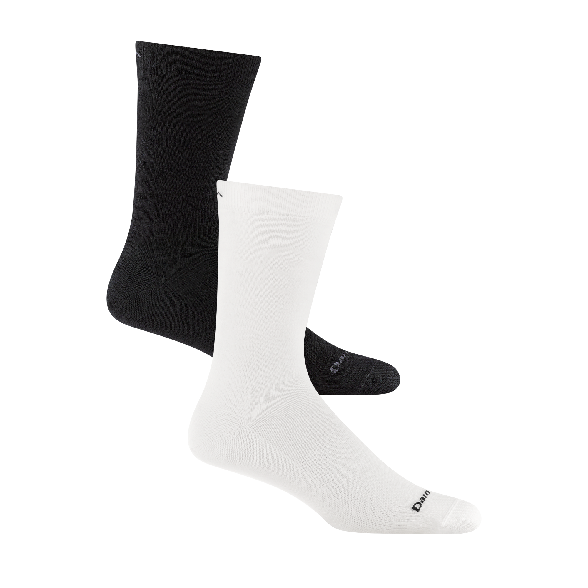 Bundle Image of 2 pairs of the solid basic crew in Black/White