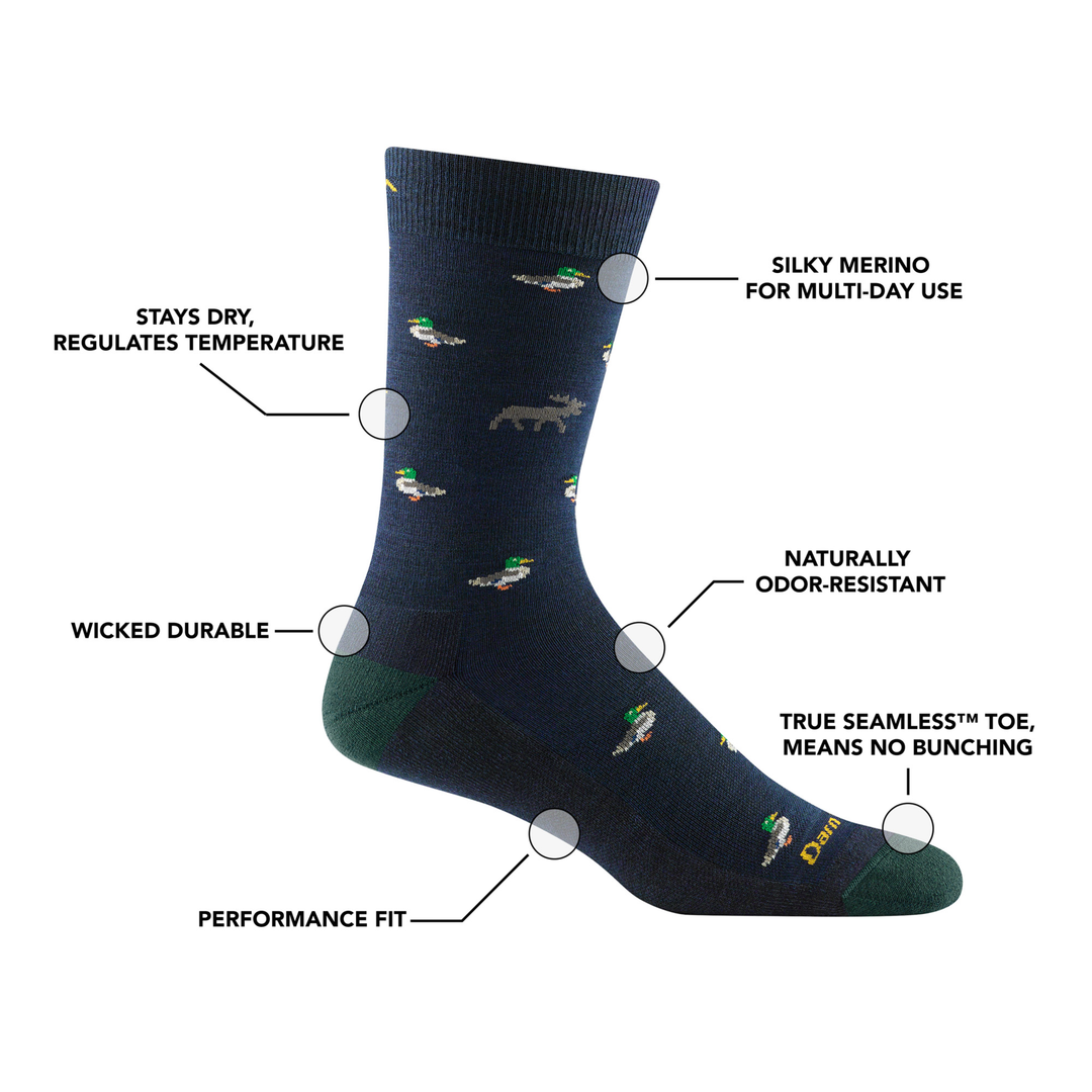 Men's Duck Duck Moose Crew Lifestyle Socks – Darn Tough