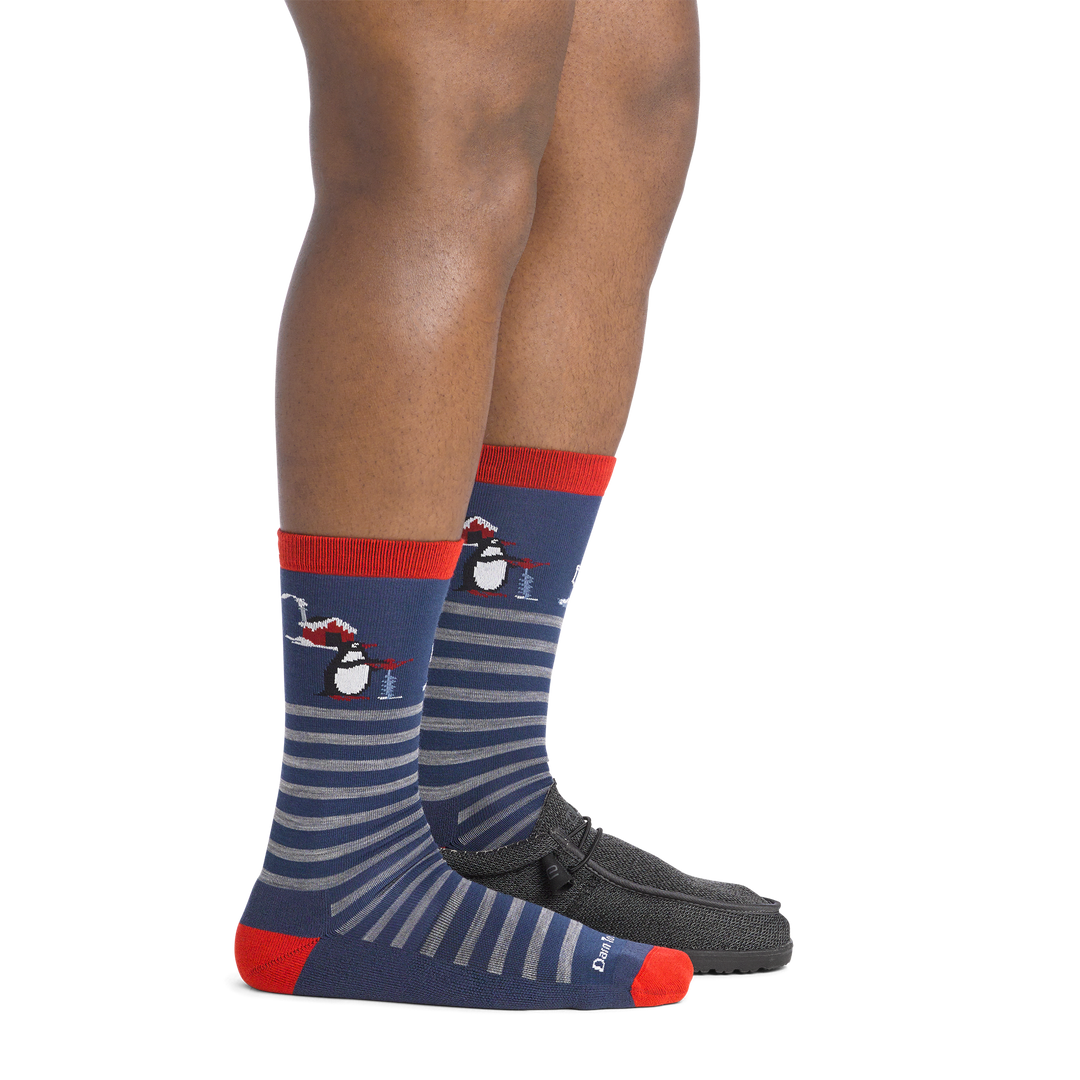 on model image side view back foot in shoe wearing the 6096 wild life crew in polar bear lake colorway