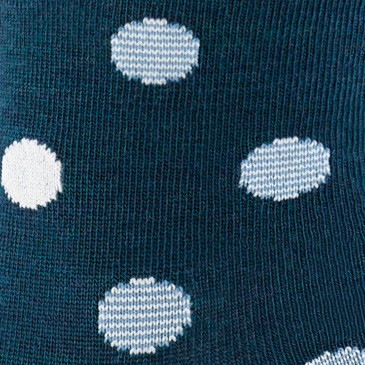 Call out detail image of the of the 6103 dark teal front image of the dots 