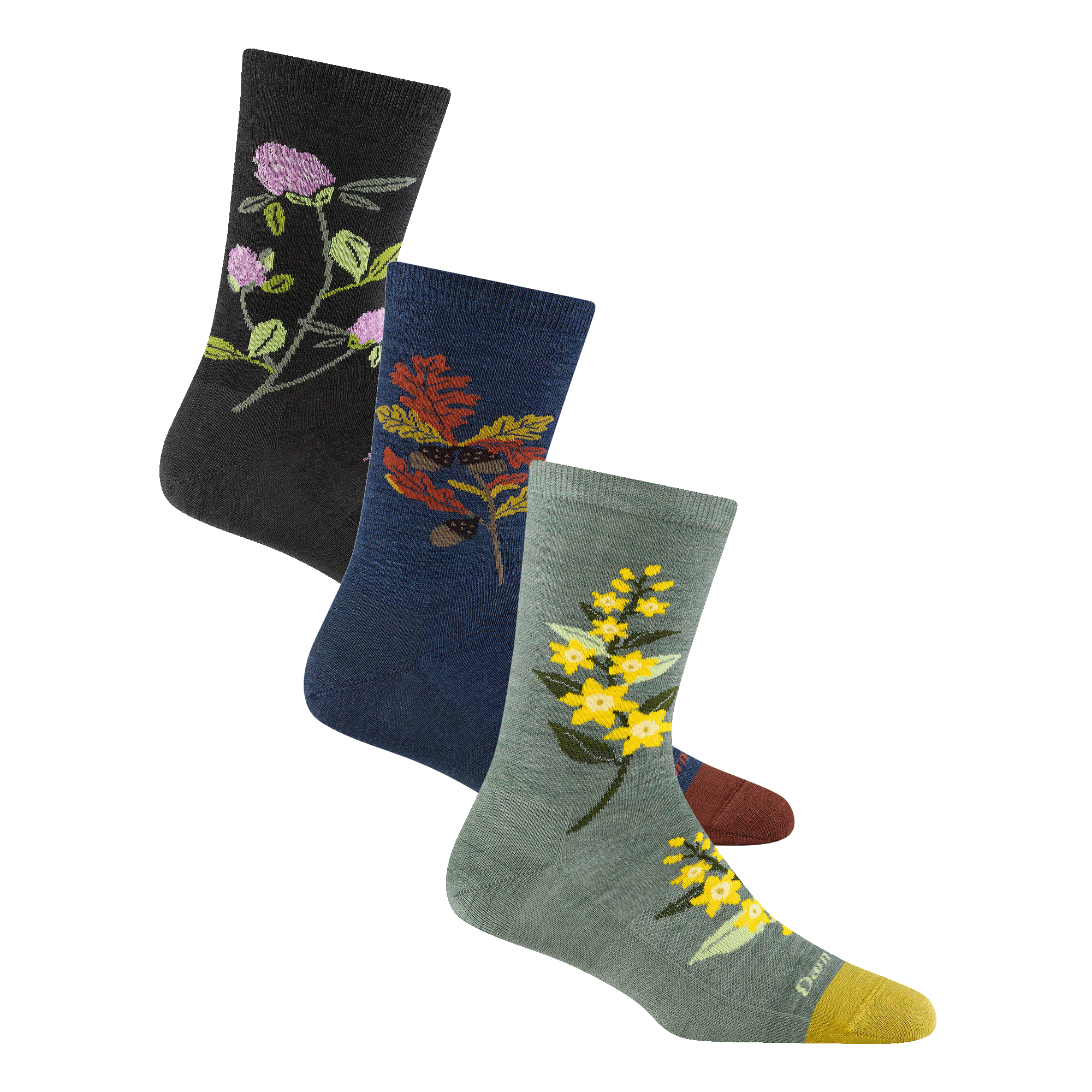 bundle image of 3 pairs of 6104 seafoam , denim and charcoal