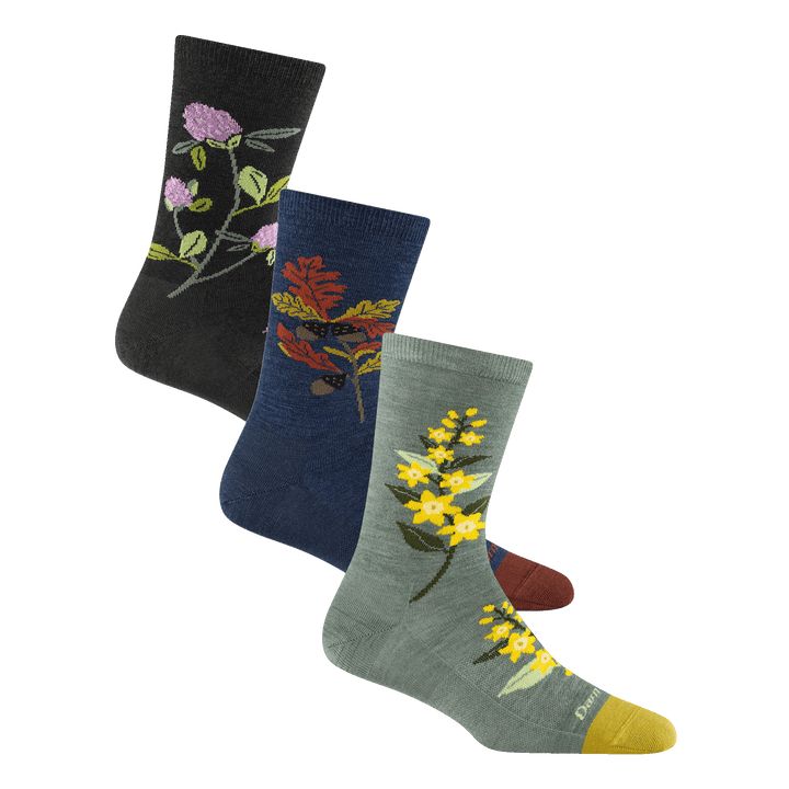 bundle image of 3 pairs of 6104 seafoam , denim and charcoal