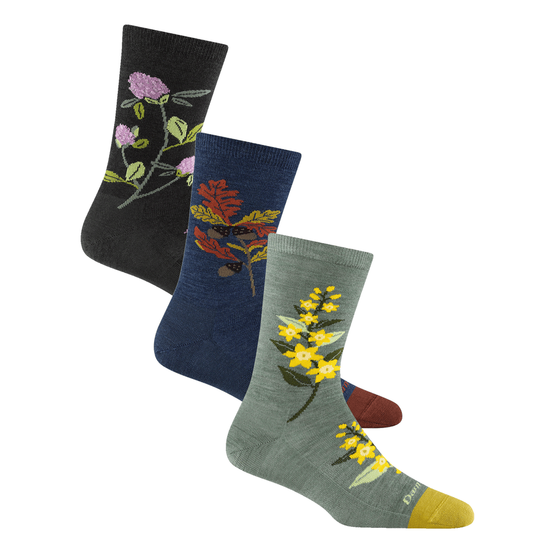 bundle image of 3 pairs of 6104 seafoam , denim and charcoal