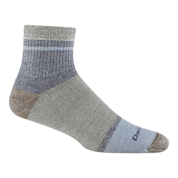 6118 shorty lifestyle full cushion featuring a gray body denim ankle brown heel/toe