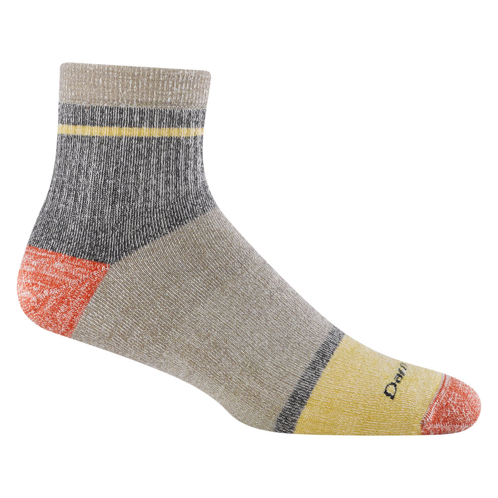 6118 Home Base in rye featuring a dark tan body red heather heel/toe and gray ankle