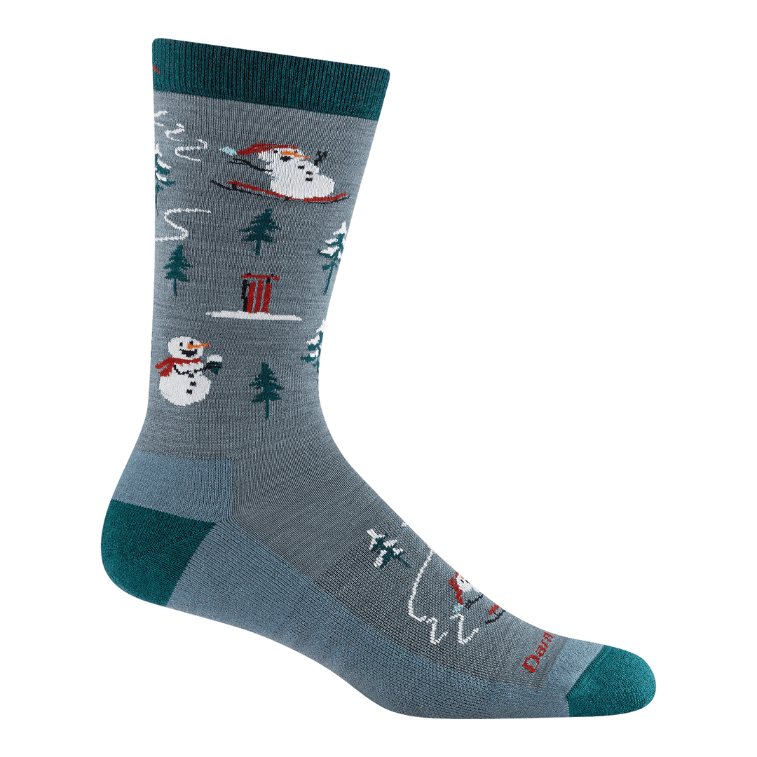 Reverse image of the 6124 sled head crew sock in frosty colorway