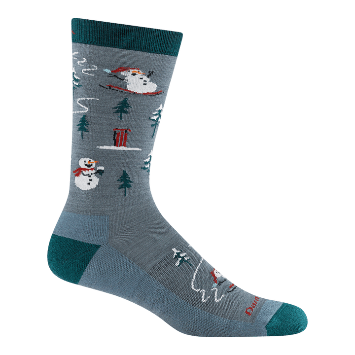 Reverse image of the 6124 sled head crew sock in frosty colorway