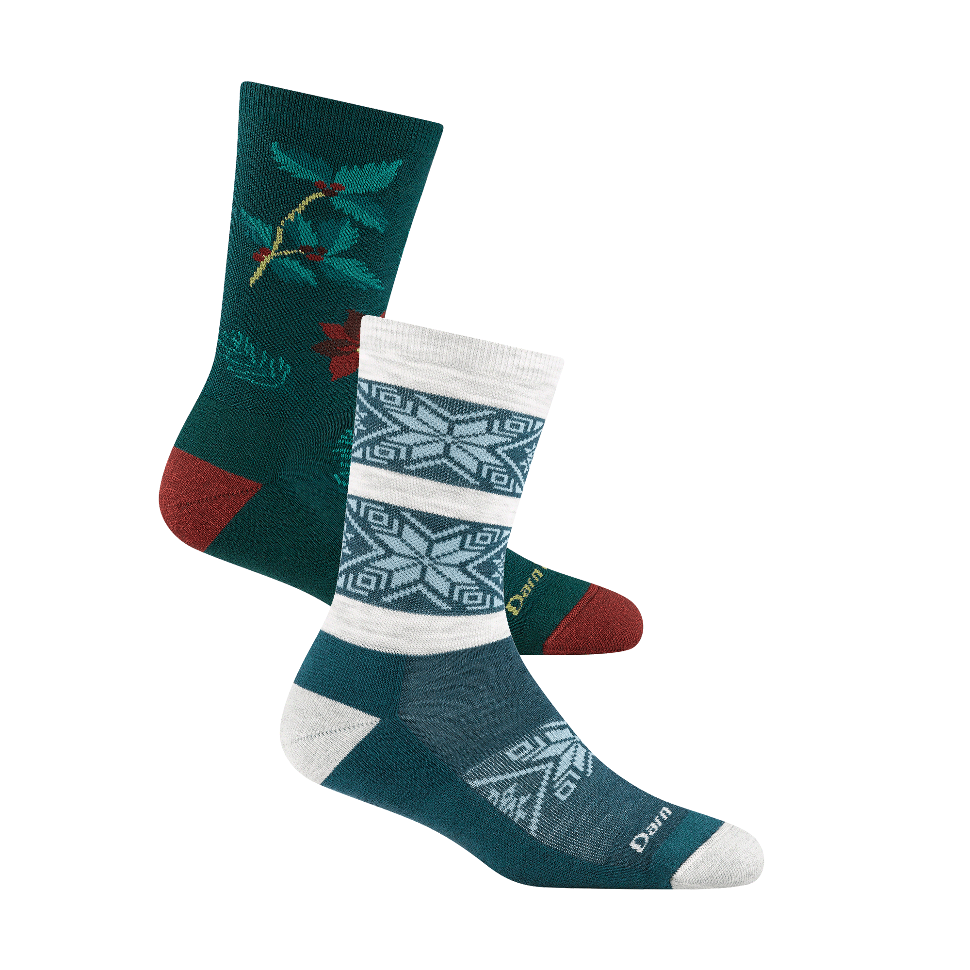 Bundle image of the 6129 elsa in dark teal and the 6130 mistle toe in pine 