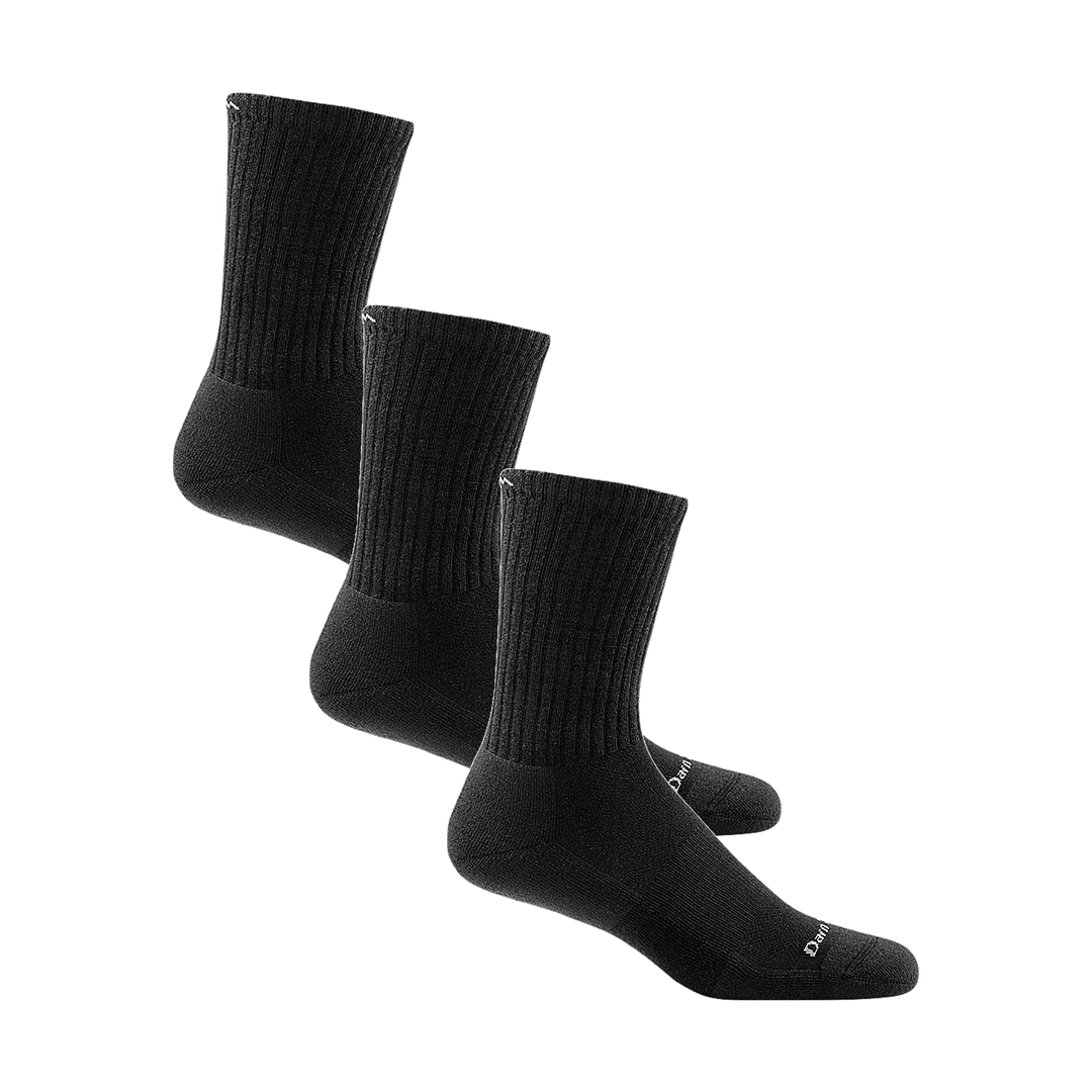 Bundle image of 3 Black 6157 The Standard Micro Crew Socks