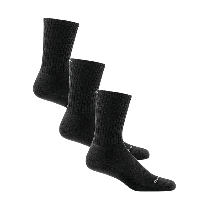 Bundle image of 3 Black 6157 The Standard Micro Crew Socks