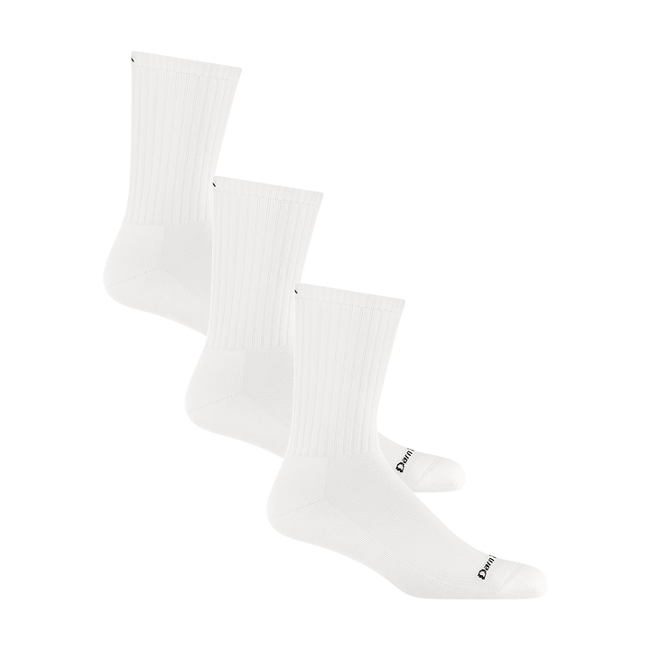 Bundle image of 3 white 6157 The Standard Micro Crew Socks