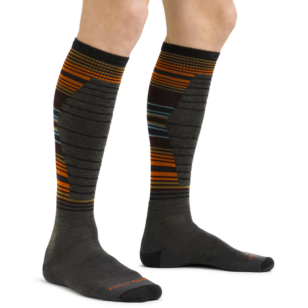 Men's Backwoods Snowboard and Ski Socks in Forest on foot