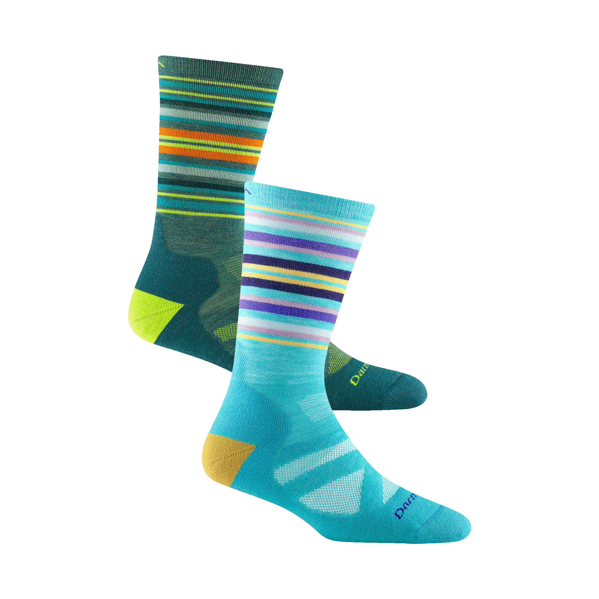 Bundle image of 8022 sock in Teal colorway and 8034 sock in Spruce colorway 