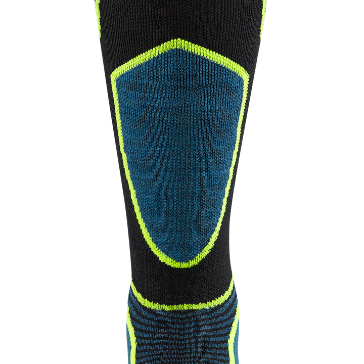 Close up of the front shin pad of the 8042 outer limits in black