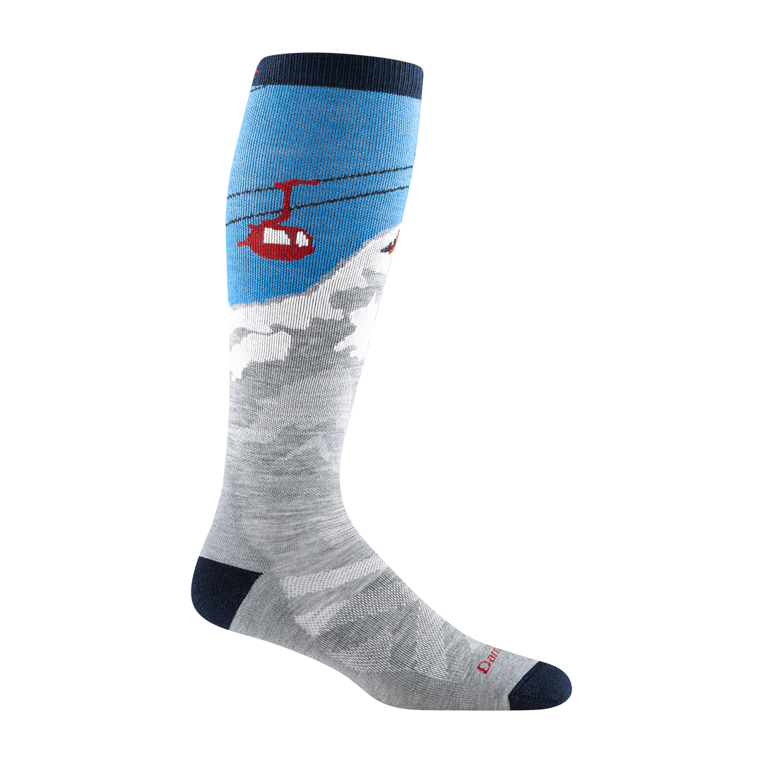 amazon men's burton performance midweight snowboard sock Darn Tough Men's Heady Yeti OTC Midweight-Large Gray