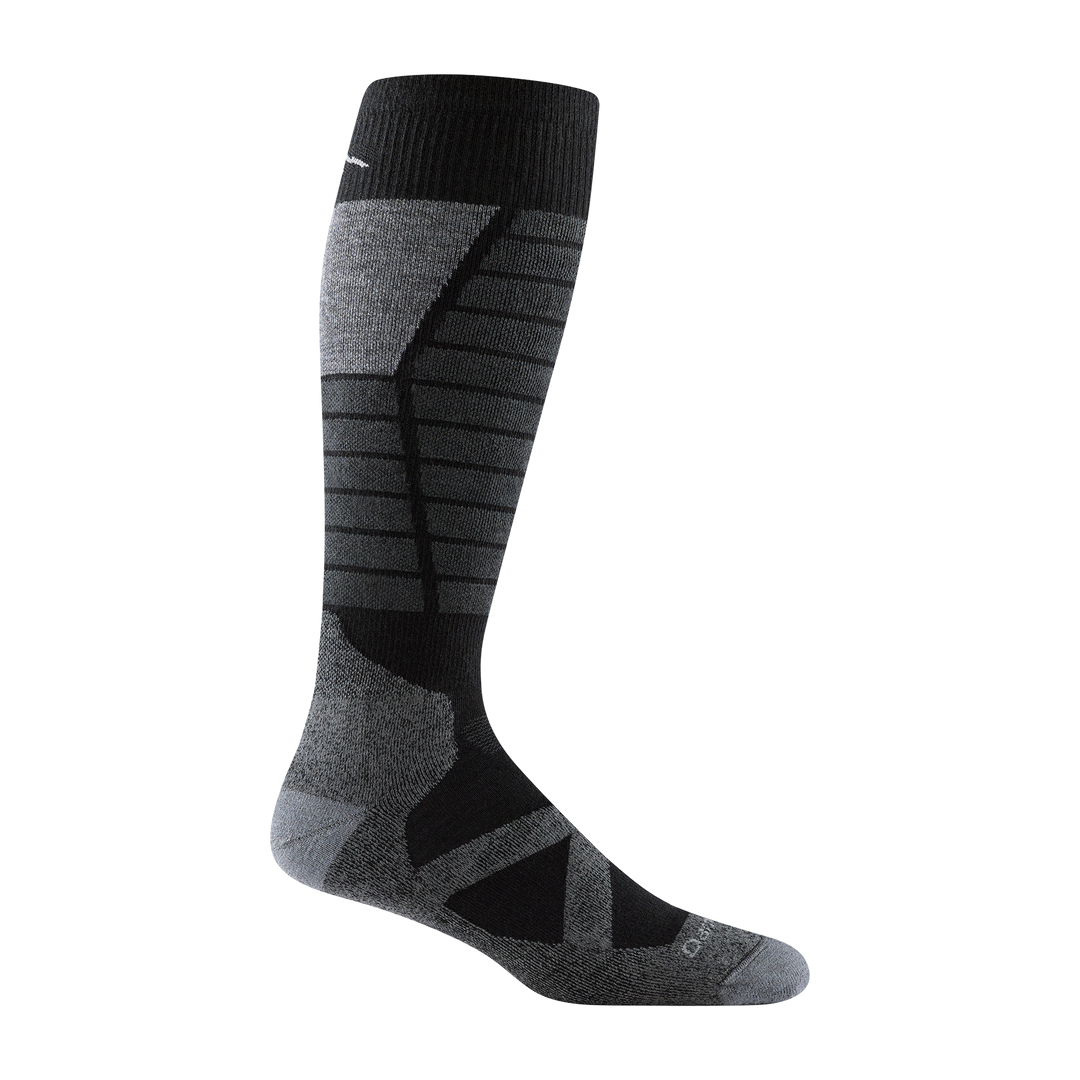 salomon focus ski socks Darn Tough Men's Function X Over-the-Calf Midweight Ski & Snowboard Socks-BLACK-L