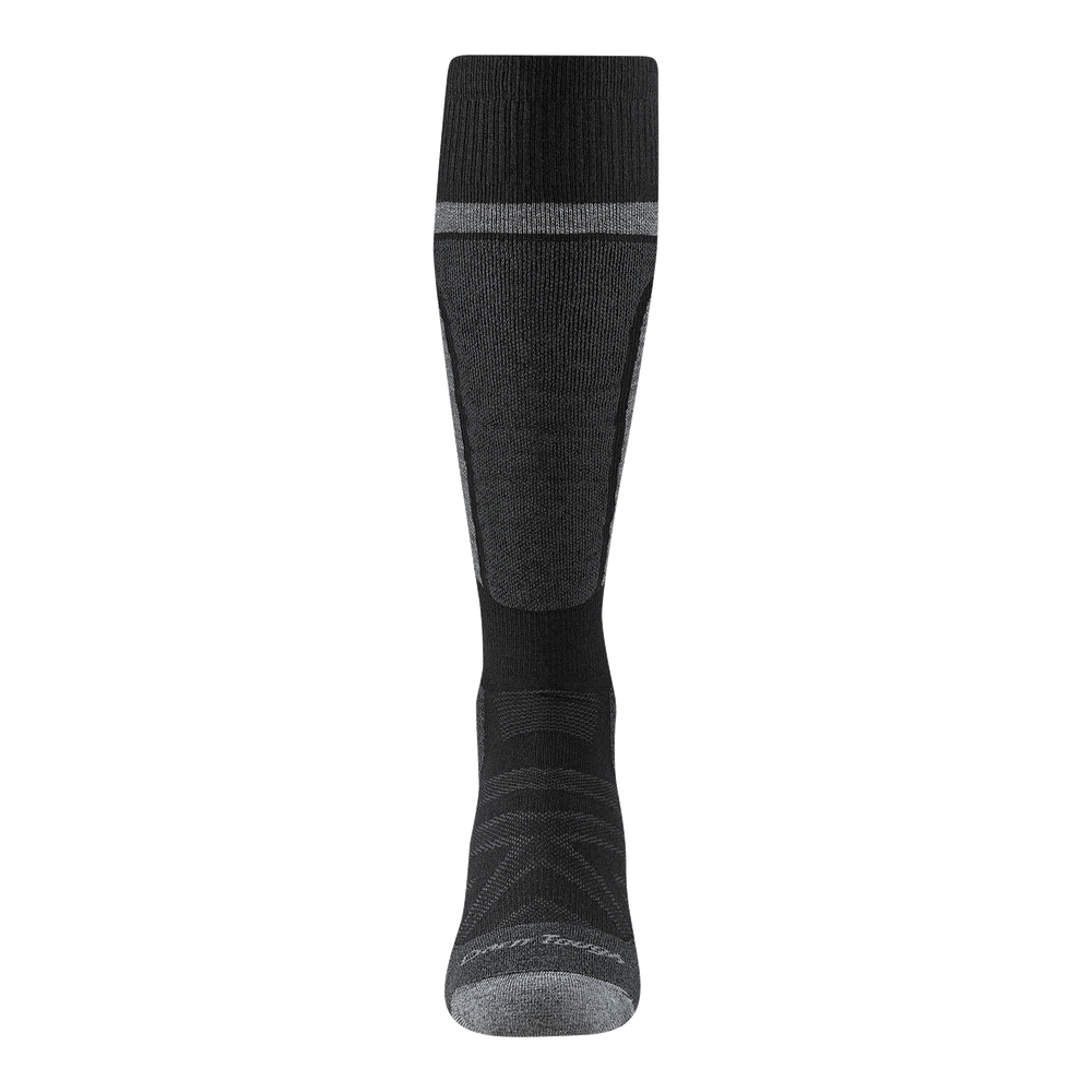 8053 Edge front view of shin pad in darker gray and light gray toe 