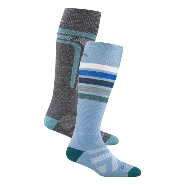 Bundle image of the 8057 women's edge in graly and 8028 snowburst in bluebird