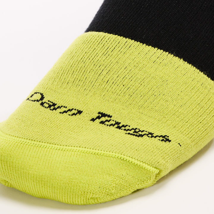 mens 2006 Steely Boot Midweight with Cushion w/ Full Cushion Toe Box in carbon close up image of yellow toe box