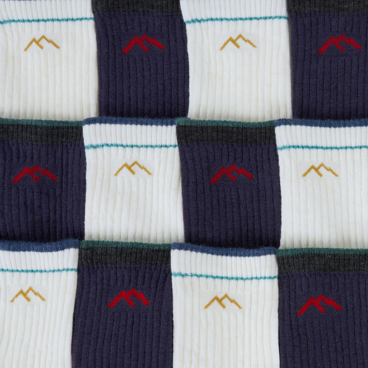 Checkered image of the 1466 and 1903 cuff in white and blackberry colorways