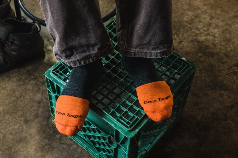 Shop Men's Work sock - feet wearing socks designed for steel toe boots