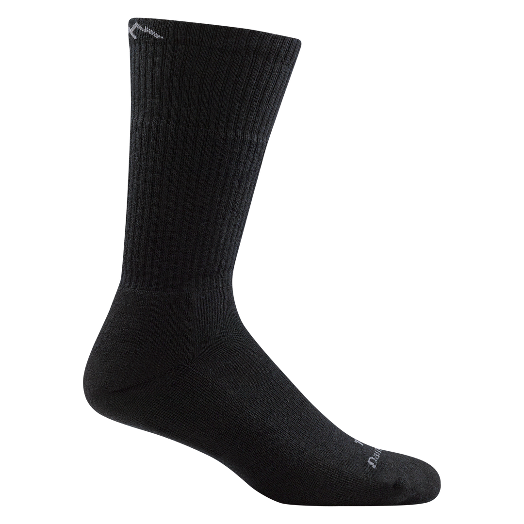 T4021 unisex boot midweight tactical sock in color black with white darn tough signature on forefoot
