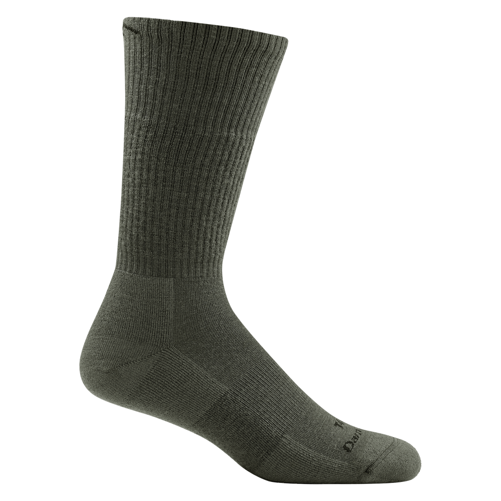 T4021 unisex boot midweight tactical sock in color foliage green with black darn tough signature on forefoot