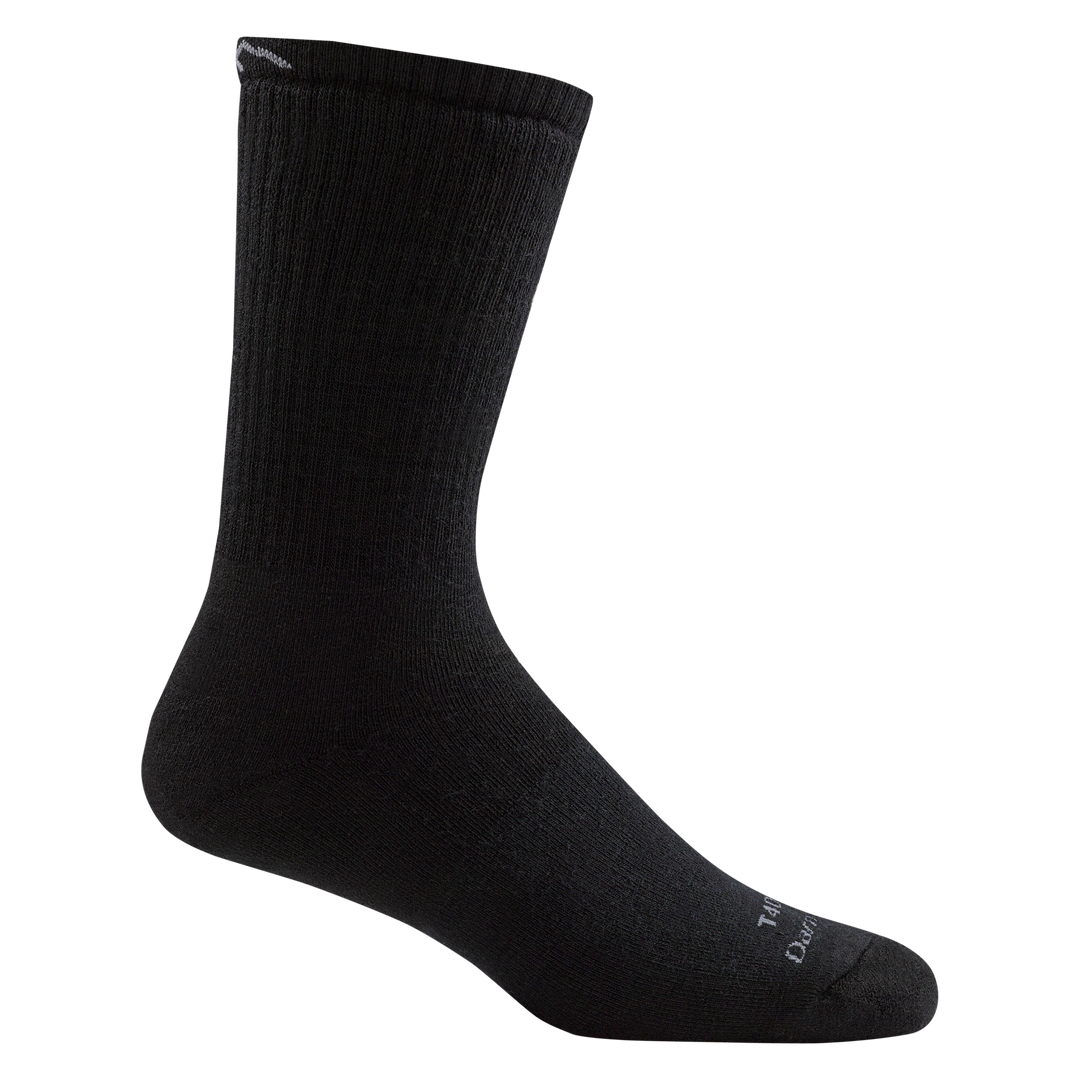 T4033 unisex boot heavyweight tactical sock in color black with white darn tough signature on forefoot