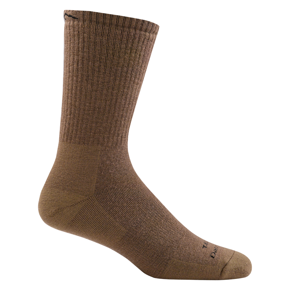 T4033 unisex boot heavyweight tactical sock in color coyote brown with black darn tough signature on forefoot