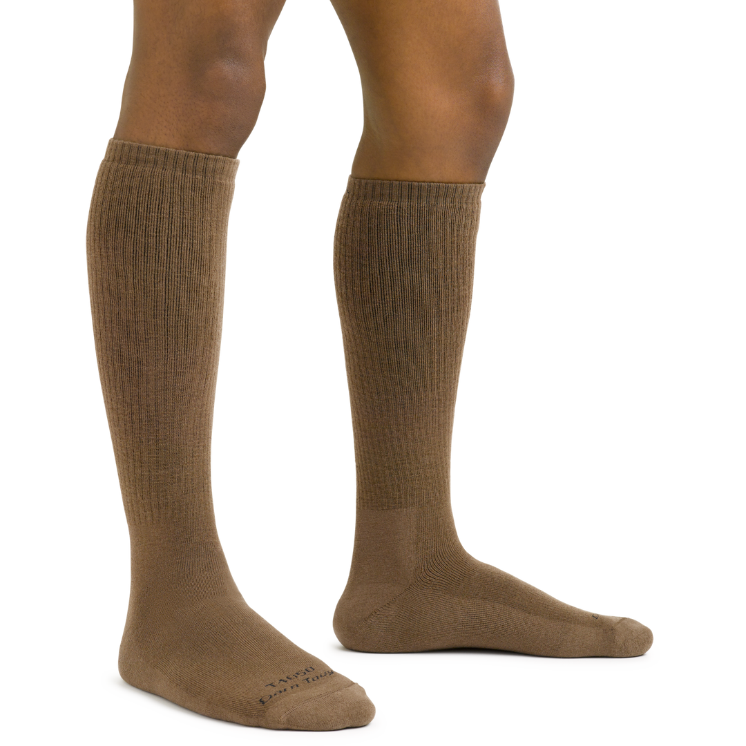 T4050 brown tactical socks on foot