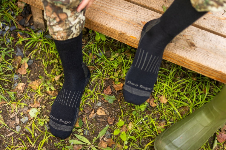 Shop Sock Gifts for Him - feet wearing black hunting socks