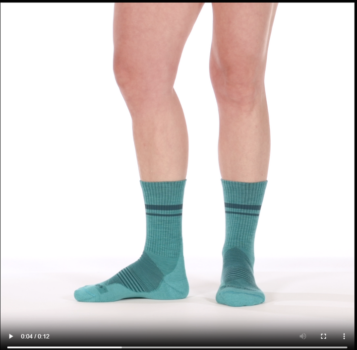 model rotating 360 wearing the 1114 Element Micro Crew in Cyan
