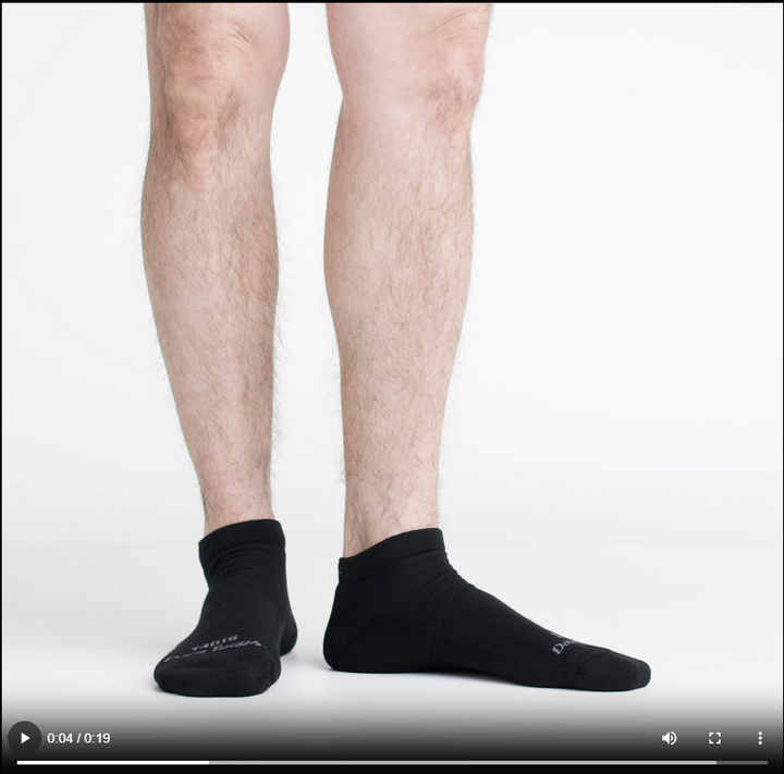 video of person wearing T4016 and walking around to show fit