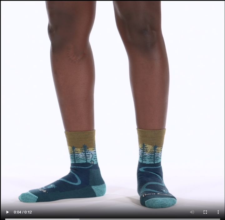 model walking in 5013 northwoods micro crew in dark teal