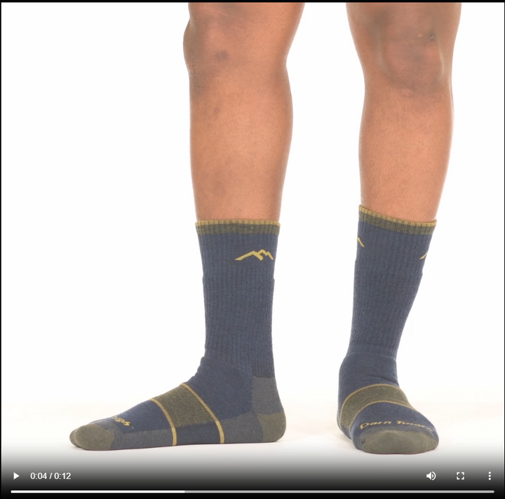 Model walking in the 1405 hiker boot in eclipse