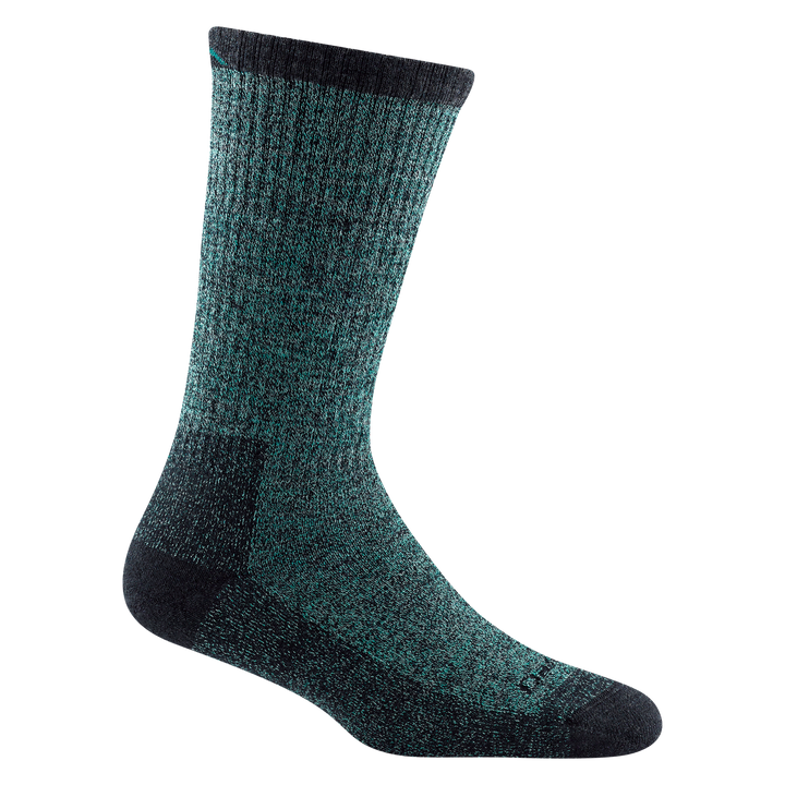 1984 women's nomad boot hiking sock in color aqua blue with black toe/heel acccents and darn tough signature on forefoot