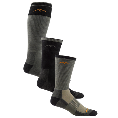 Set of three hunting socks , the 2013 OTC, 2011 midweight boot, 2100 lightweight boot 