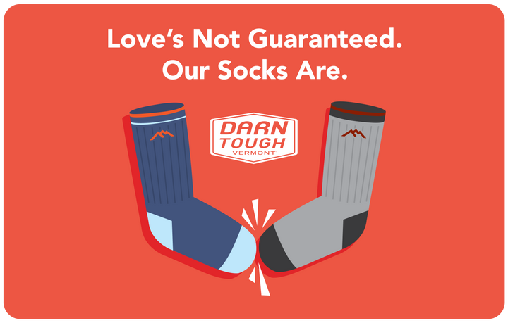 Our cute sock love gift card - your solution for last minute valentine gifts