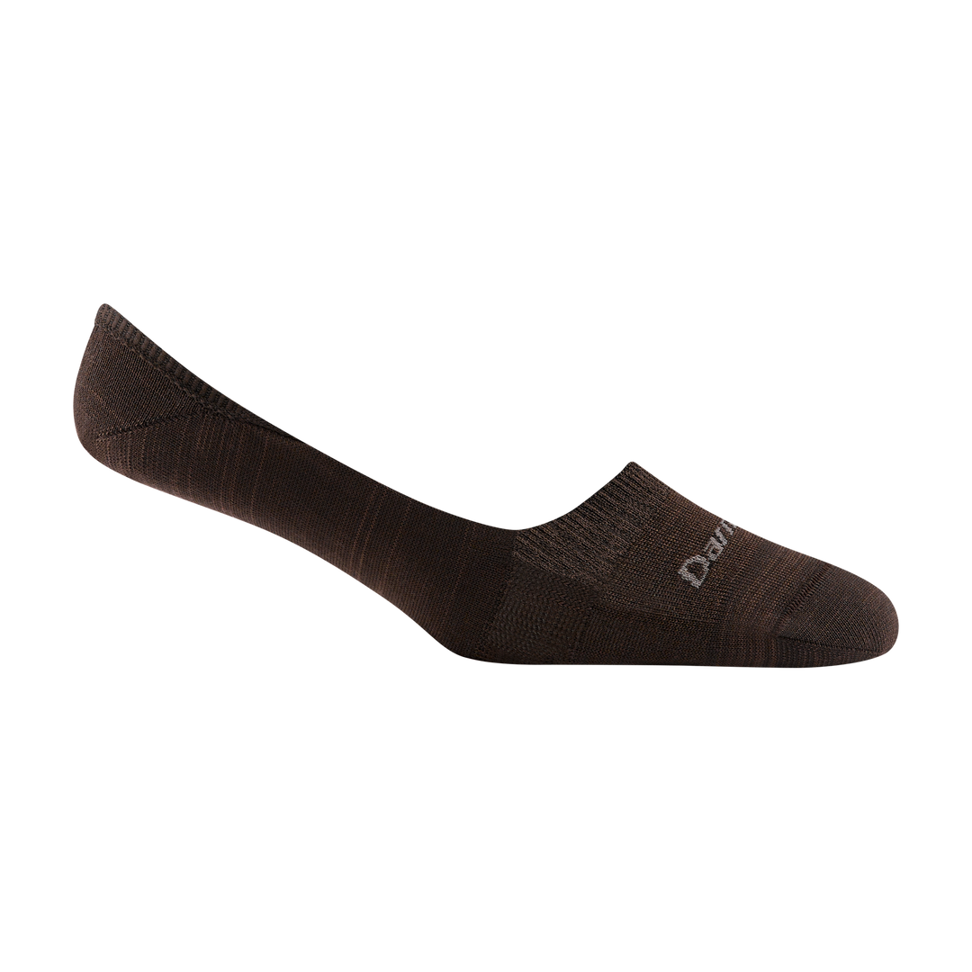 Women's Solid No Show Invisible Lightweight Lifestyle Sock in brown