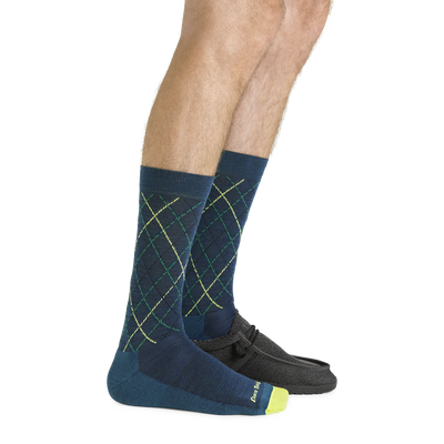 Side shot of model wearing the men&