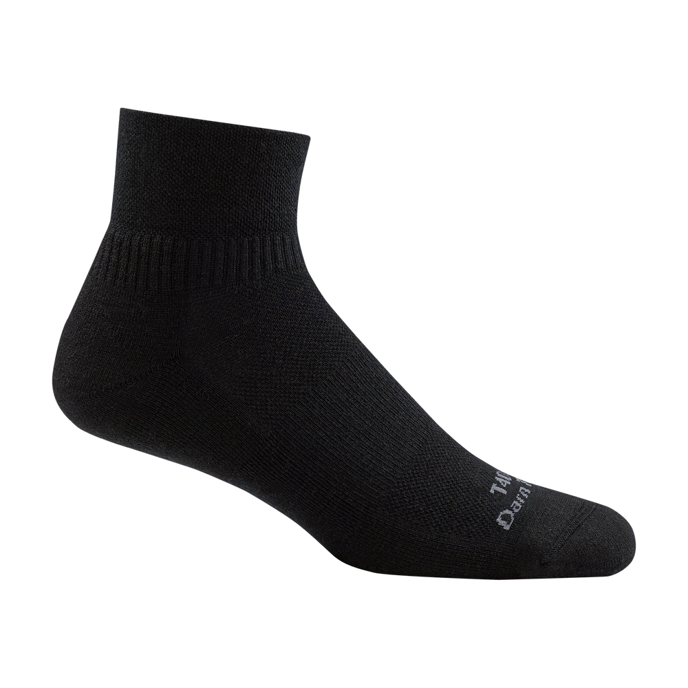 T4093 Quarter Lightweight Tactical Sock No Cushion in Black