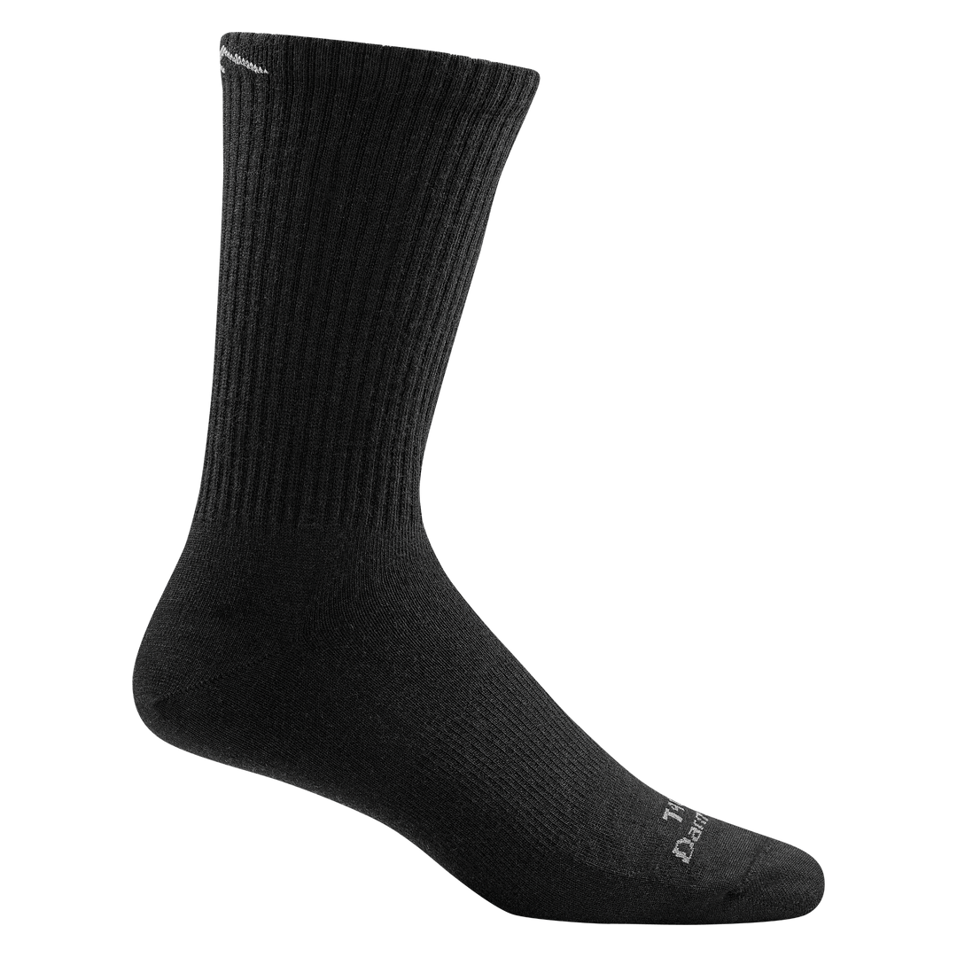 T4066 Micro Crew Midweight Tactical Sock with Cushion in Black