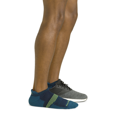 Side shot of model wearing the men&