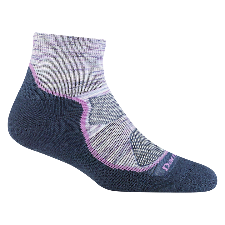 1987 women's light hiker quarter hiking sock in cosmic purple