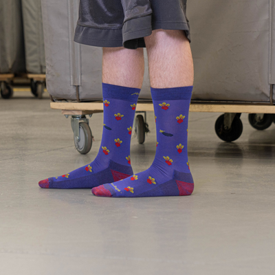 Close up shot of model standing in the nantanna mill wearing the men&